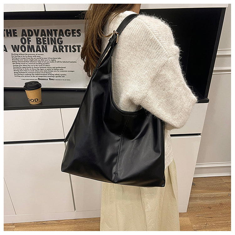 Retro Soft Leather Women Shoulder Bag Large Capacity Office College Bags 3619