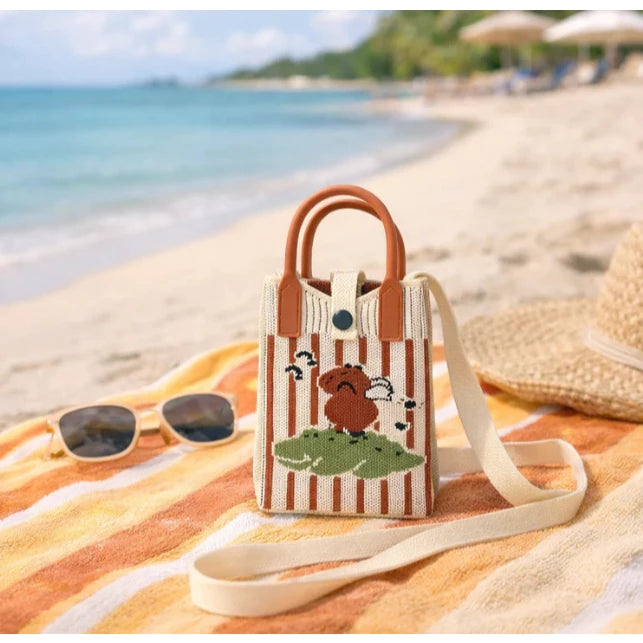 Sling Bag For Women Knitted Mini Mobile Phone Square Small Crossbody Cute sling Bags 3669