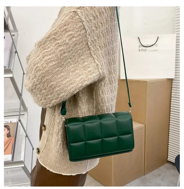 Korean Fashion Shoulder Sling Square Stripes Bag #2897