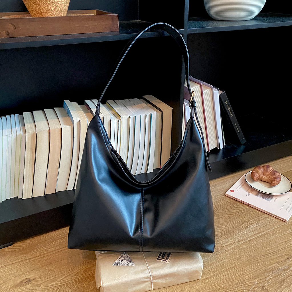 Shoulder Bag For Woman Soft PU Leather Korean Style Street Fashion Large Capacity Tote Bag #3667