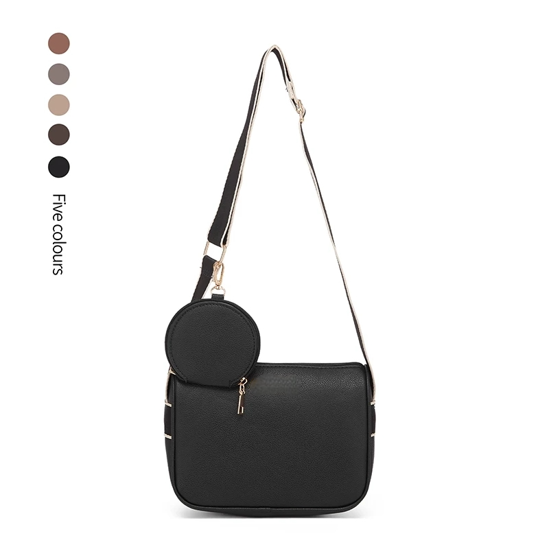 2in1 Sling Bag for Woman PU Leather Crossbody with Mini Pouch #3663
