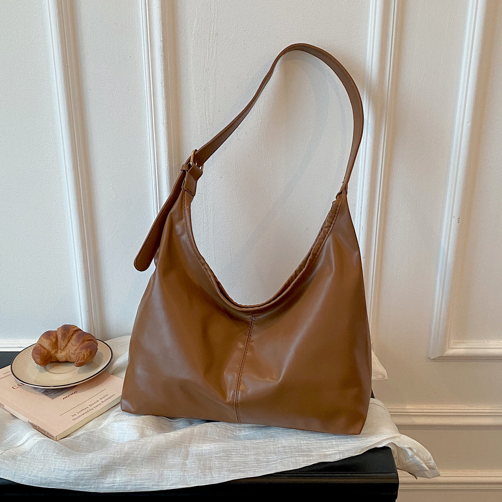 Shoulder Bag For Woman Soft PU Leather Korean Style Street Fashion Large Capacity Tote Bag #3667