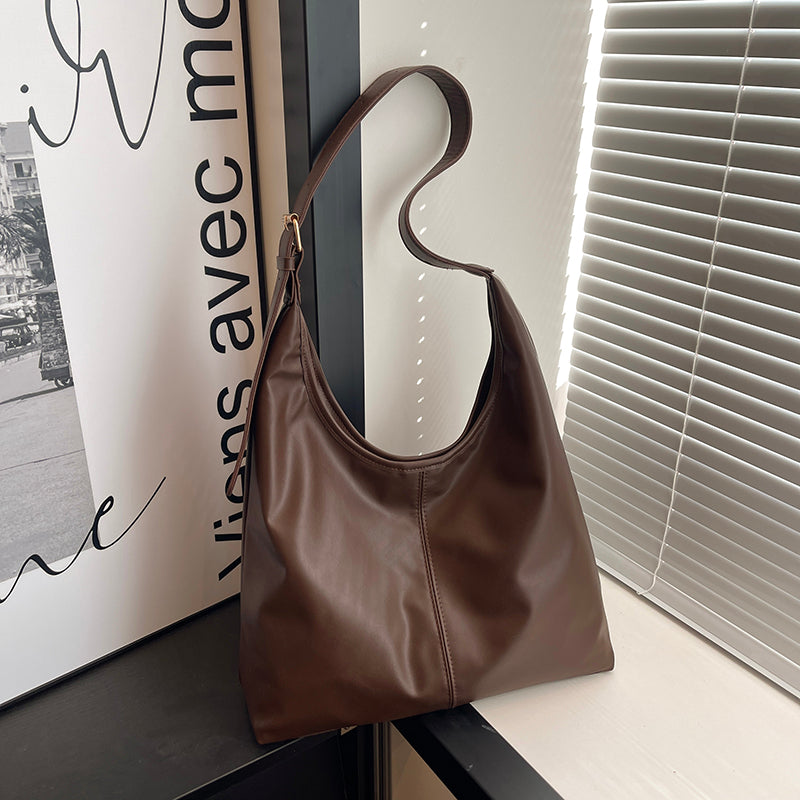 Retro Soft Leather Women Shoulder Bag Large Capacity Office College Bags 3619