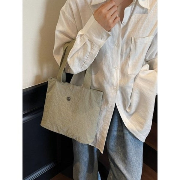 Tote Bag for Woman Shoulder Plain with Zipper Closure #3650