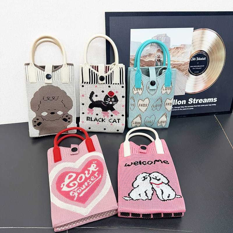 Sling Bag For Women Knitted Mini Mobile Phone Square Small Crossbody Cute sling Bags 3669