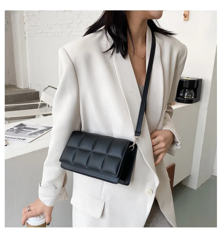 Korean Fashion Shoulder Sling Square Stripes Bag #2897