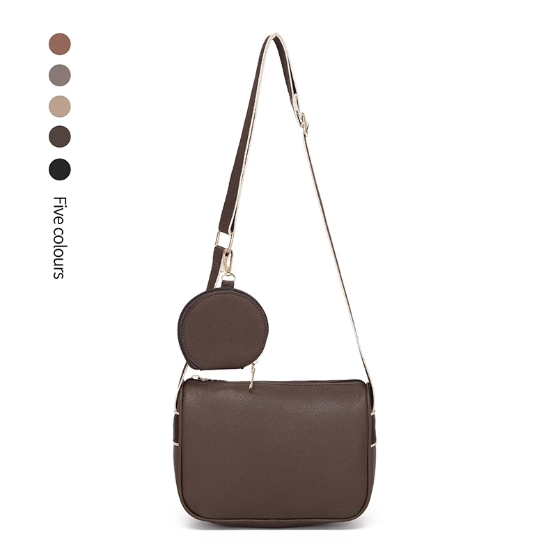 2in1 Sling Bag for Woman PU Leather Crossbody with Mini Pouch #3663