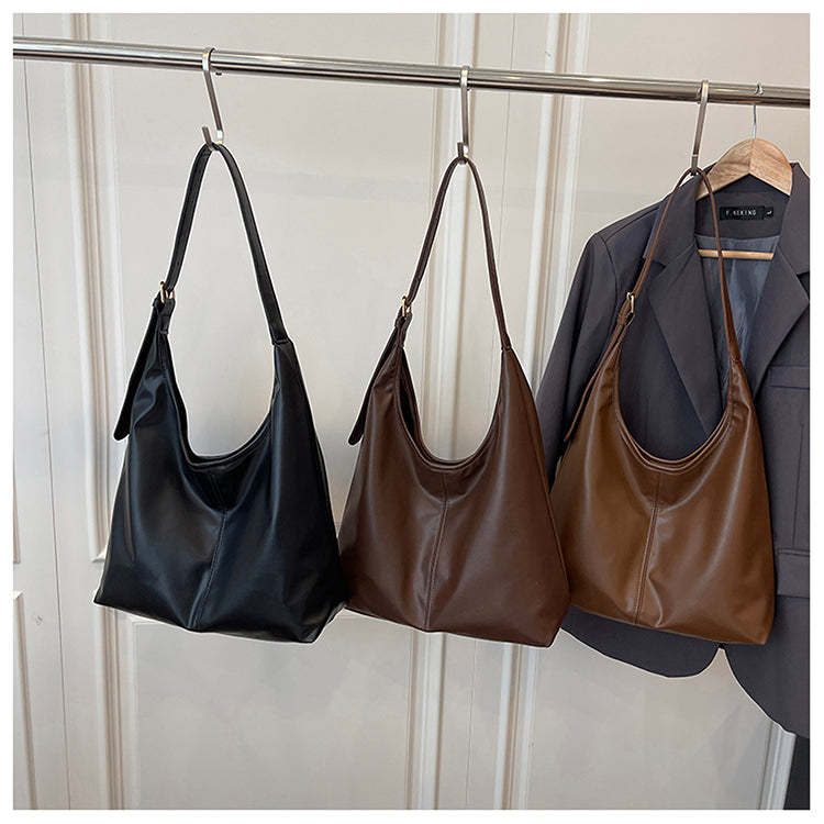Retro Soft Leather Women Shoulder Bag Large Capacity Office College Bags 3619