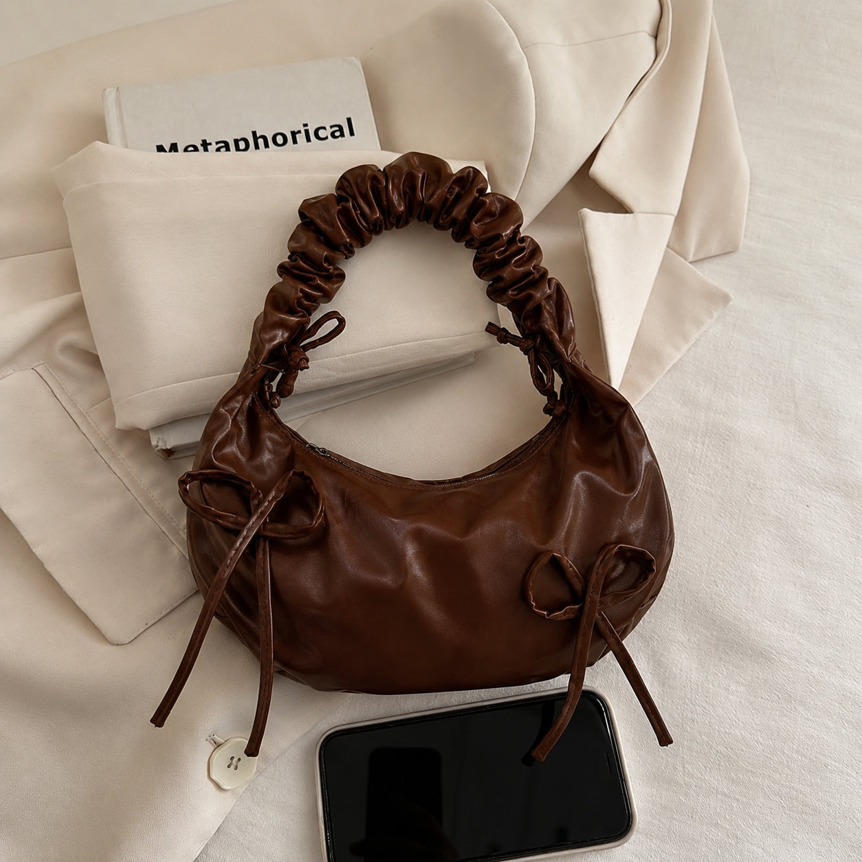Shoulder Bag for Woman Large Capacity Bow Tie Kili Kili Hobo Bags #3662
