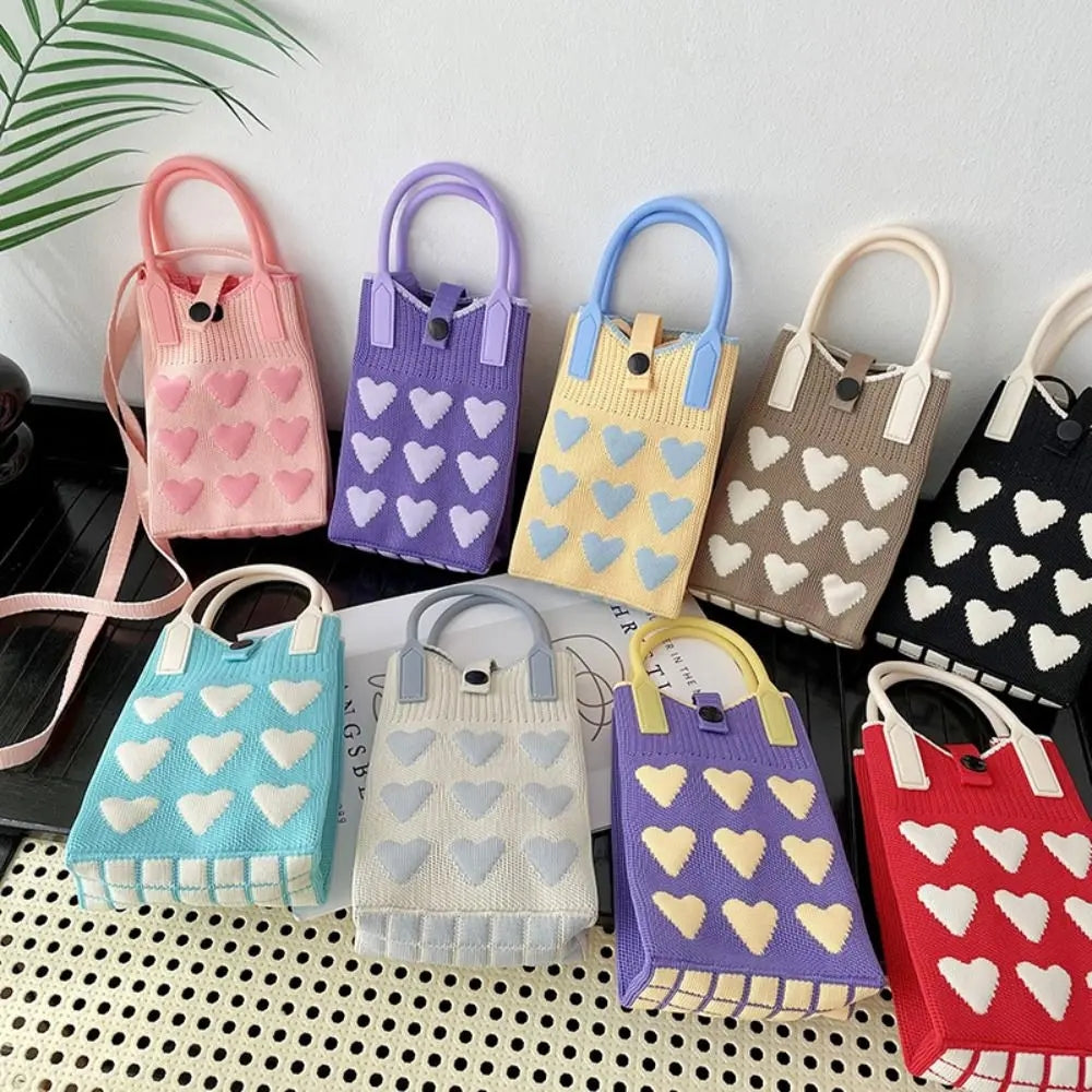 Sling Bag For Women Knitted Mini Mobile Phone Square Small Crossbody Cute sling Bags 3669