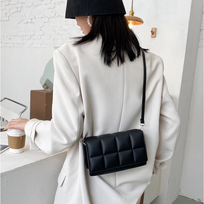 Korean Fashion Shoulder Sling Square Stripes Bag #2897