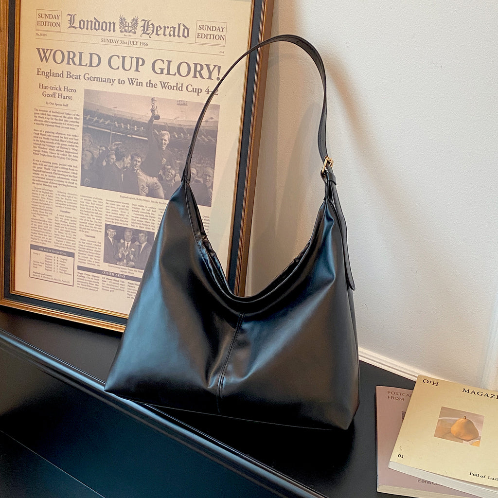 Shoulder Bag For Woman Soft PU Leather Korean Style Street Fashion Large Capacity Tote Bag #3667