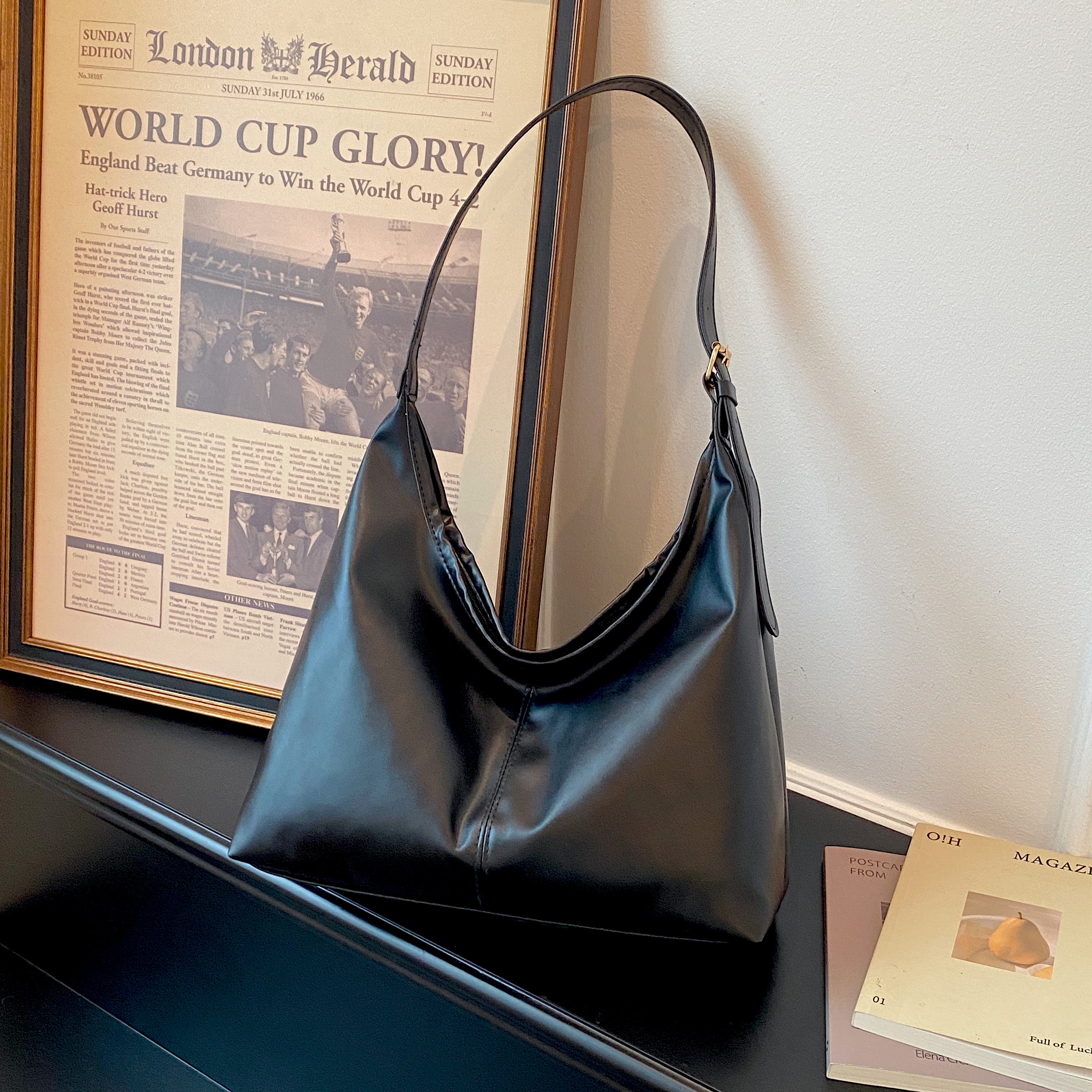 Shoulder Bag For Woman Soft PU Leather Korean Style Street Fashion Large Capacity Tote Bag #3667