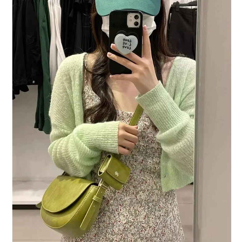 2in1 Candy-colored Ladies shoulder bag Small Saddle Bag Designer Stylish Flap Bag for Woman 3565