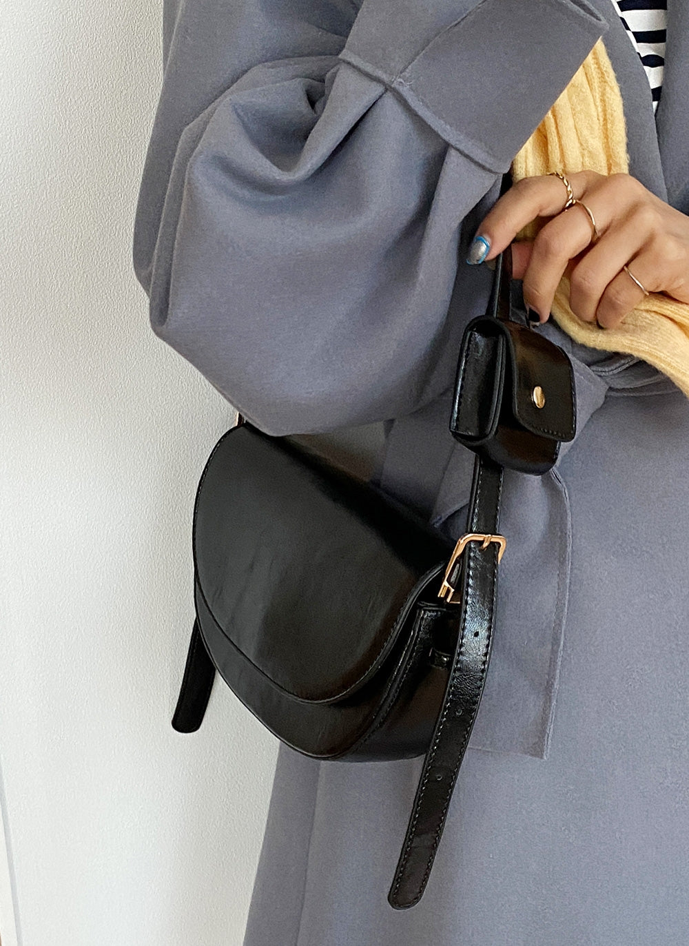 2in1 Candy-colored Ladies shoulder bag Small Saddle Bag Designer Stylish Flap Bag for Woman 3565