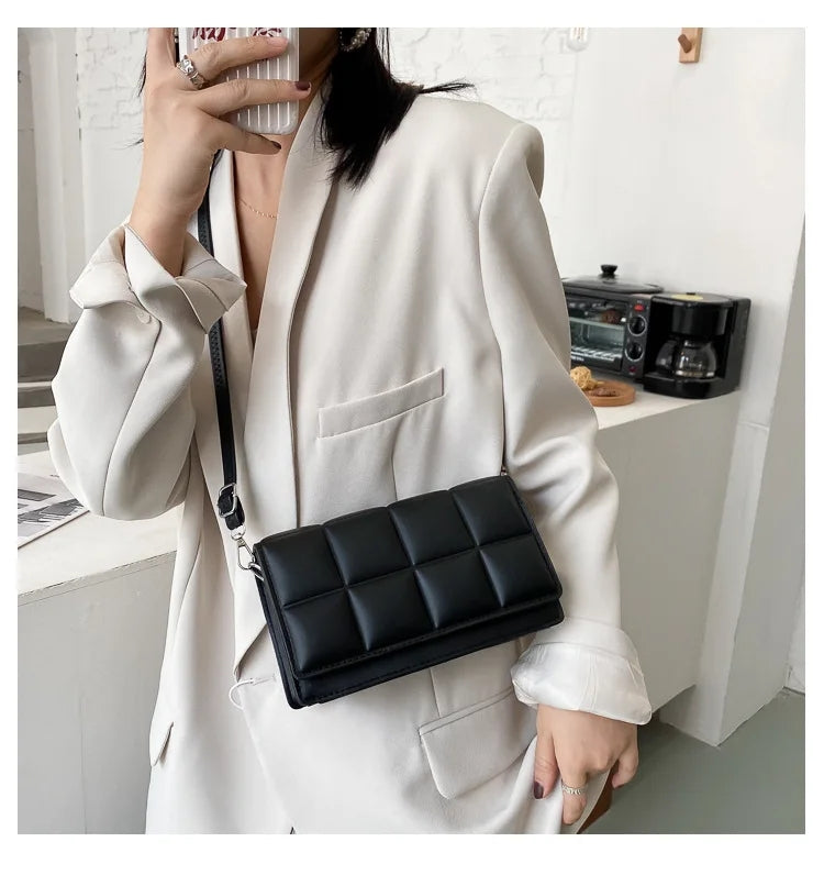 Korean Fashion Shoulder Sling Square Stripes Bag #2897