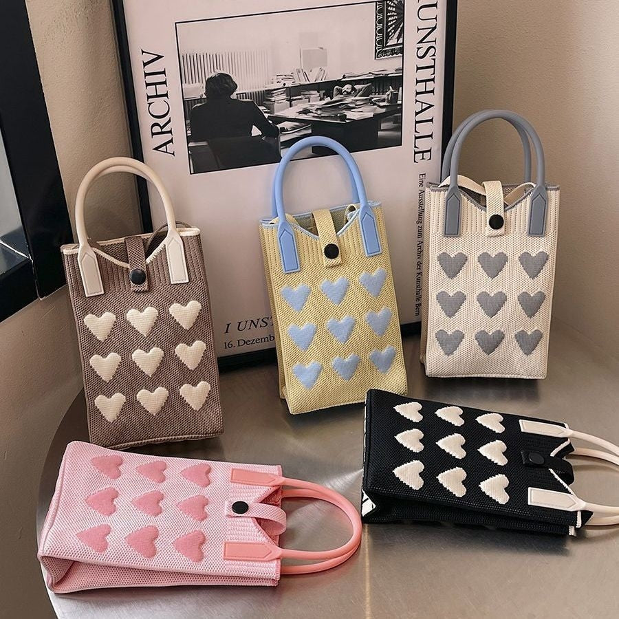 Sling Bag For Women Knitted Mini Mobile Phone Square Small Crossbody Cute sling Bags 3669