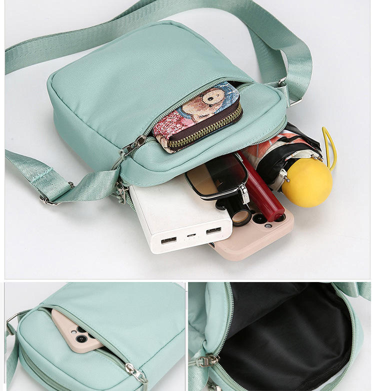 Unisex Waterproof Shoulder Crossbody Bag Plain for Men and Women 3622