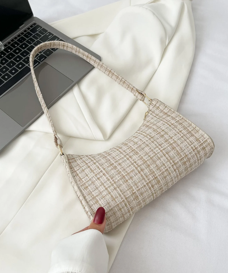Women's Fashion Shoulder Bag Plaid Pattern Handbag Casual Underarm Bag For Women #3631