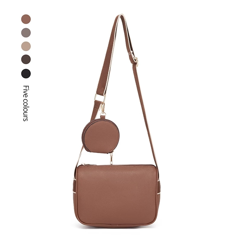 2in1 Sling Bag for Woman PU Leather Crossbody with Mini Pouch #3663