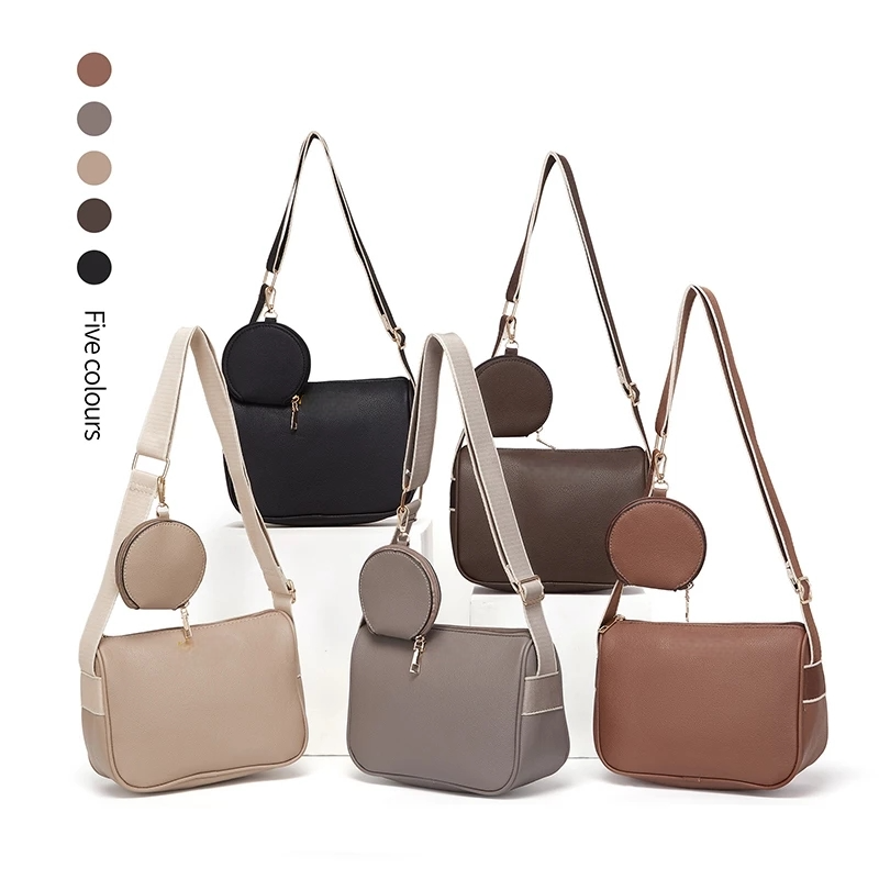 2in1 Sling Bag for Woman PU Leather Crossbody with Mini Pouch #3663