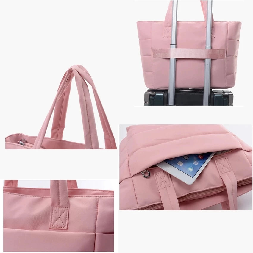 Tote Bag for Women Lightweight Puffy Handbag Travel Shoulder Sport Gym Yoga Bags #3628