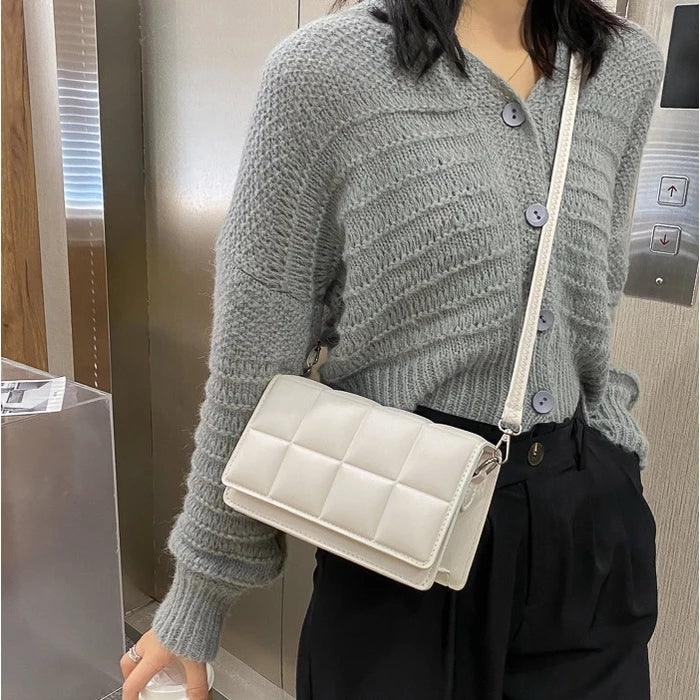 Korean Fashion Shoulder Sling Square Stripes Bag #2897