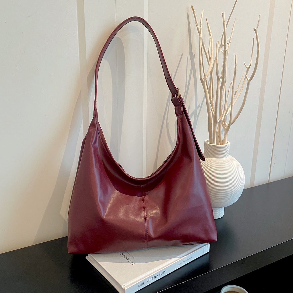 Shoulder Bag For Woman Soft PU Leather Korean Style Street Fashion Large Capacity Tote Bag #3667