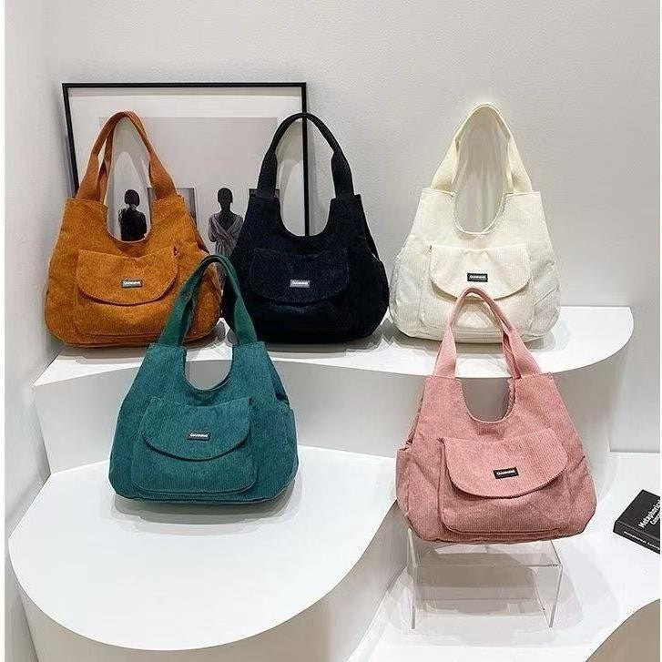 Japanese Corduroy Sling Bag School College Shoulder Crossbody Bags For Women #3617