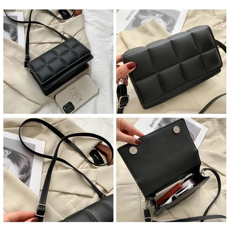 Korean Fashion Shoulder Sling Square Stripes Bag #2897