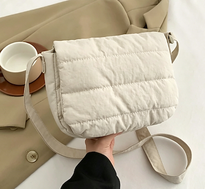 Sling Bag For Woman Puffy Crossbody Bag Street Nylon With Adjustable Strap #3657