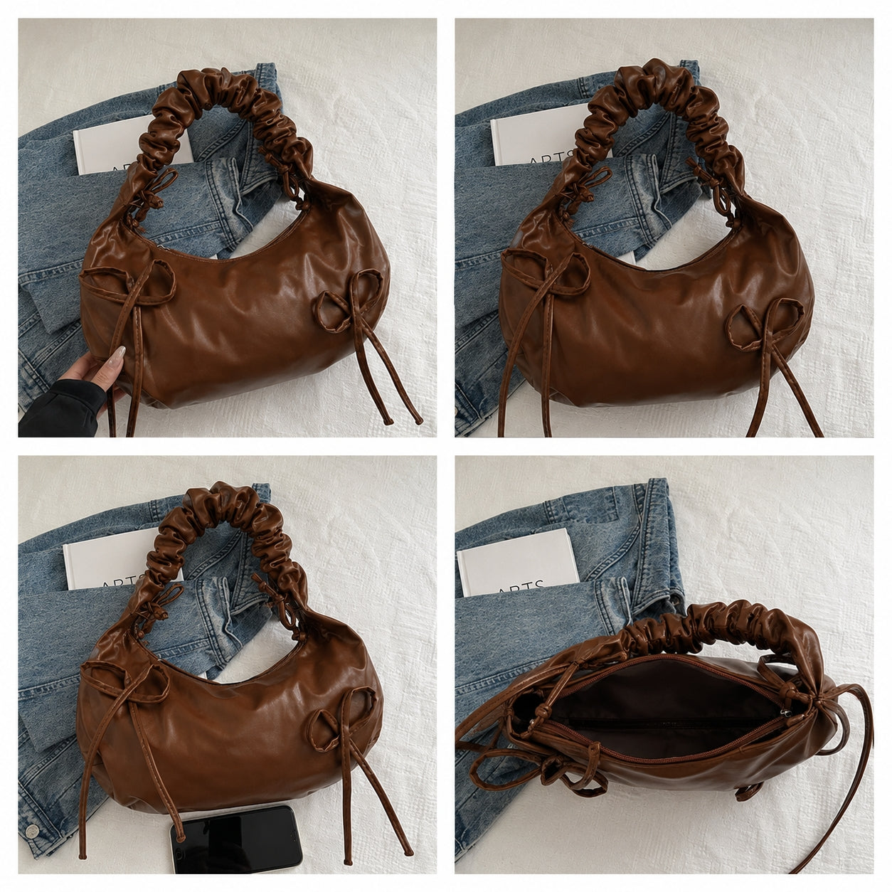 Shoulder Bag for Woman Large Capacity Bow Tie Kili Kili Hobo Bags #3662