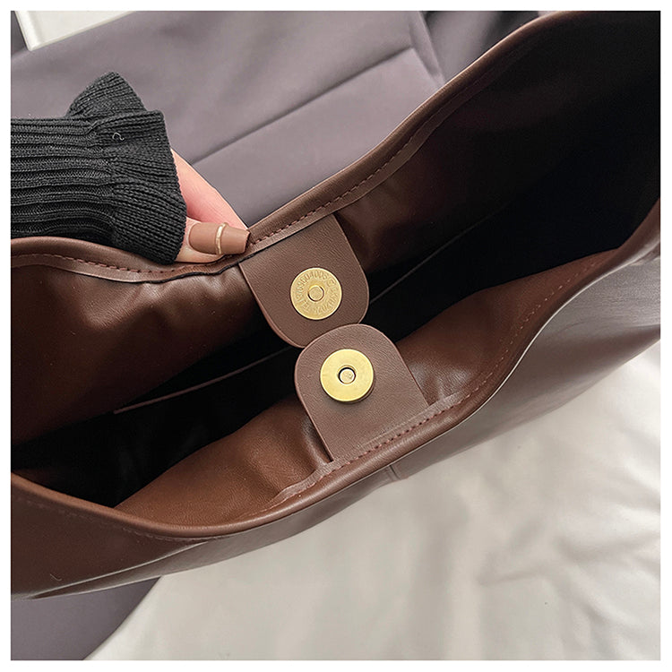 Retro Soft Leather Women Shoulder Bag Large Capacity Office College Bags 3619