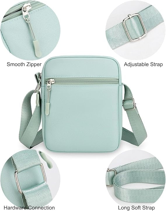 Unisex Waterproof Shoulder Crossbody Bag Plain for Men and Women 3622