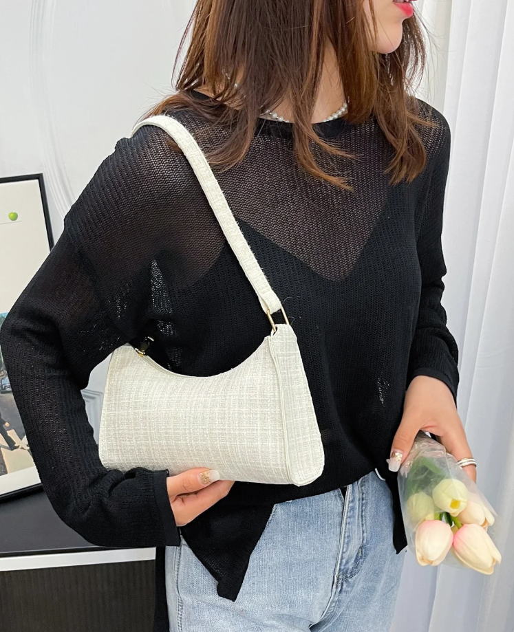 Women's Fashion Shoulder Bag Plaid Pattern Handbag Casual Underarm Bag For Women #3631