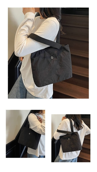Tote Bag for Woman Shoulder Plain with Zipper Closure #3650