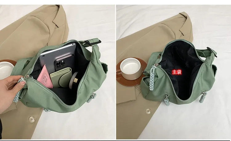 Crossbody Bag for Men and Women Nylon Messenger Bags Multiple Pockets Student 3627