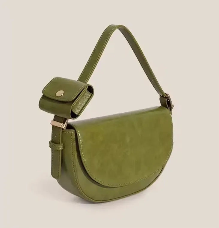2in1 Candy-colored Ladies shoulder bag Small Saddle Bag Designer Stylish Flap Bag for Woman 3565