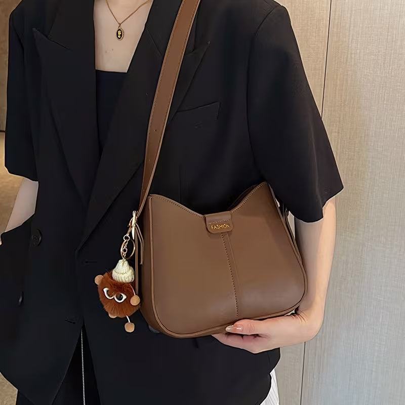 Sling Bag for Woman Casual Messenger PU Leather Shoulder Bags Adjustable Strap For Students #3703