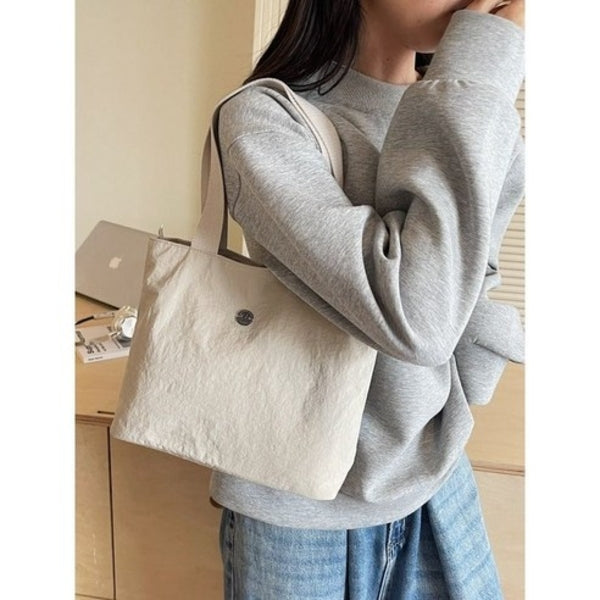 Tote Bag for Woman Shoulder Plain with Zipper Closure #3650
