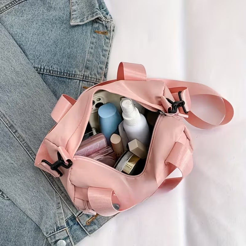 Small Duffle Bag Unisex with Multi Pockets Adjustable Shoulder and Crossbody Bag #3655