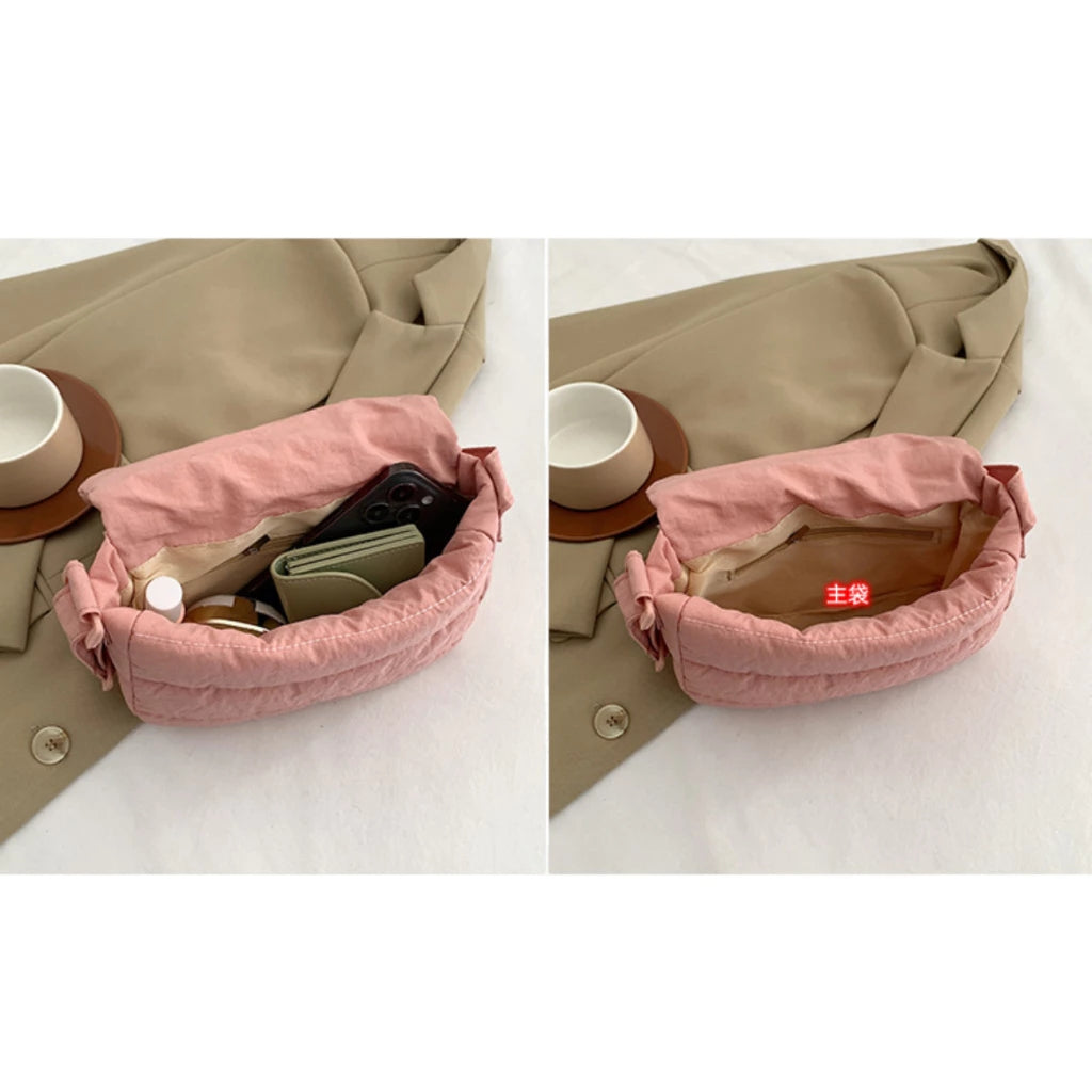 Sling Bag For Woman Puffy Crossbody Bag Street Nylon With Adjustable Strap #3657