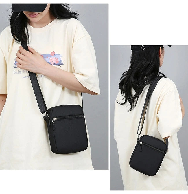 Unisex Waterproof Shoulder Crossbody Bag Plain for Men and Women 3622