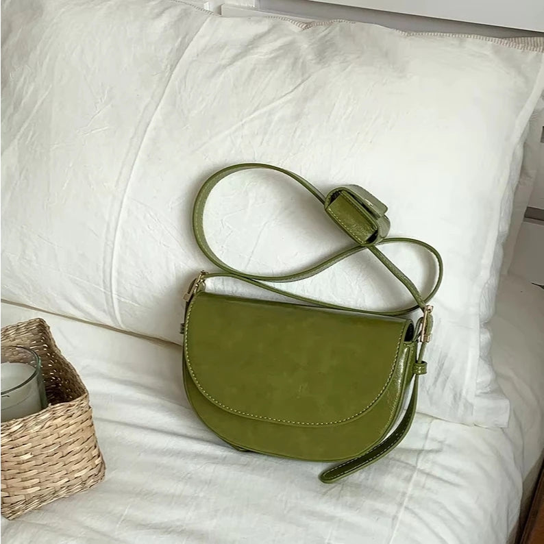 2in1 Candy-colored Ladies shoulder bag Small Saddle Bag Designer Stylish Flap Bag for Woman 3565