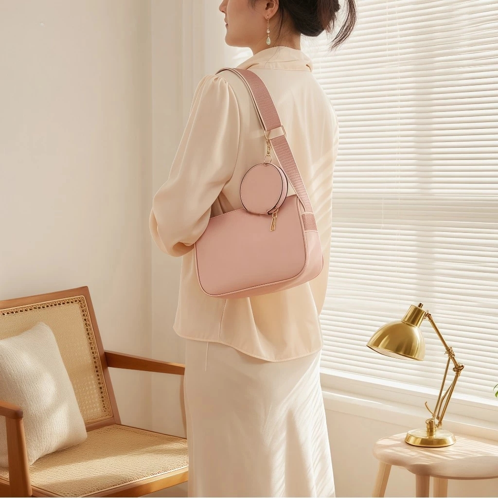2in1 Sling Bag for Woman PU Leather Crossbody with Mini Pouch #3663