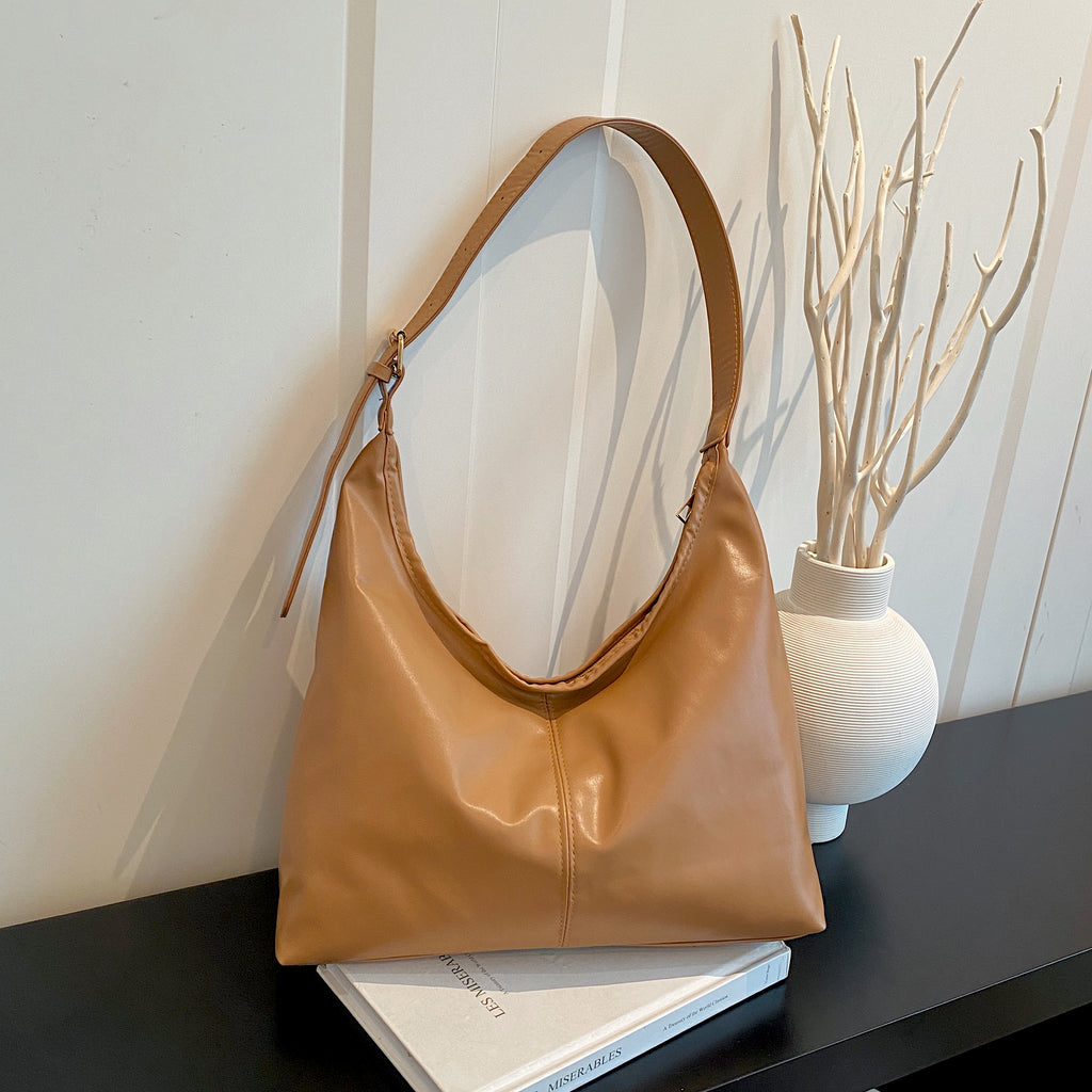Shoulder Bag For Woman Soft PU Leather Korean Style Street Fashion Large Capacity Tote Bag #3667