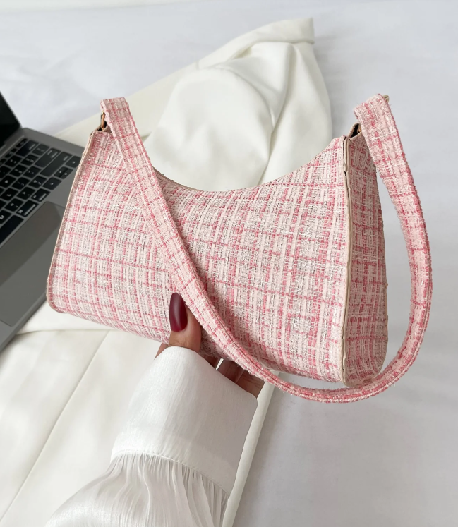 Women's Fashion Shoulder Bag Plaid Pattern Handbag Casual Underarm Bag For Women #3631