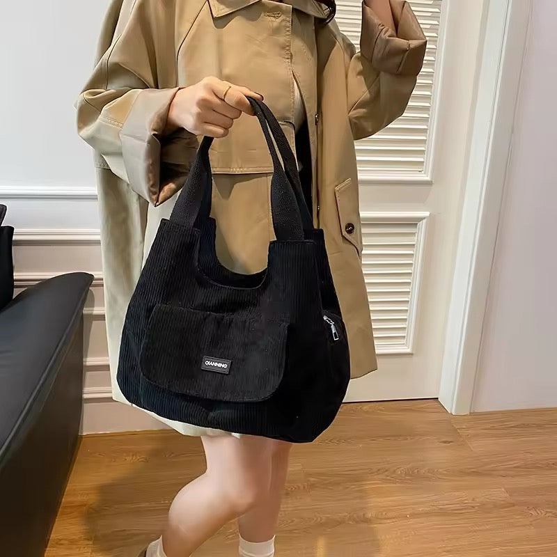 Japanese Corduroy Sling Bag School College Shoulder Crossbody Bags For Women #3617