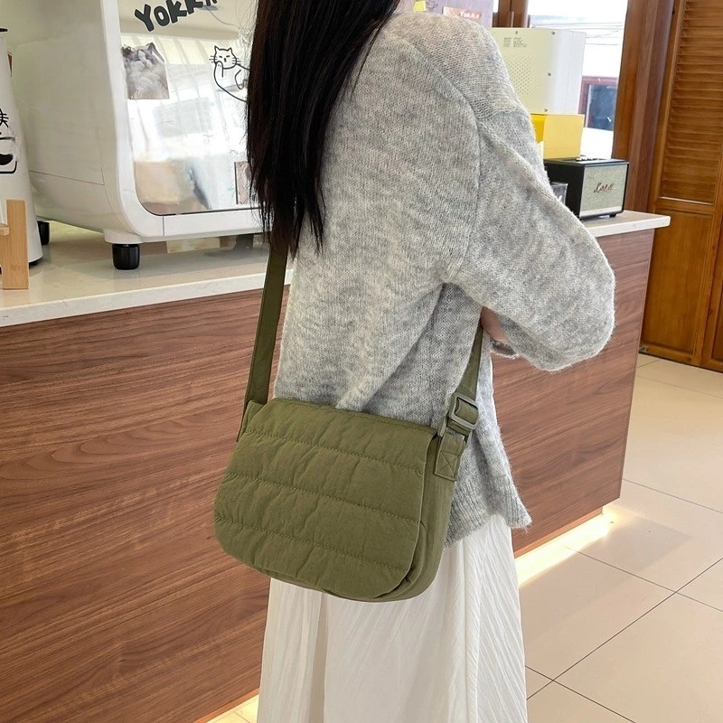 Sling Bag For Woman Puffy Crossbody Bag Street Nylon With Adjustable Strap #3657