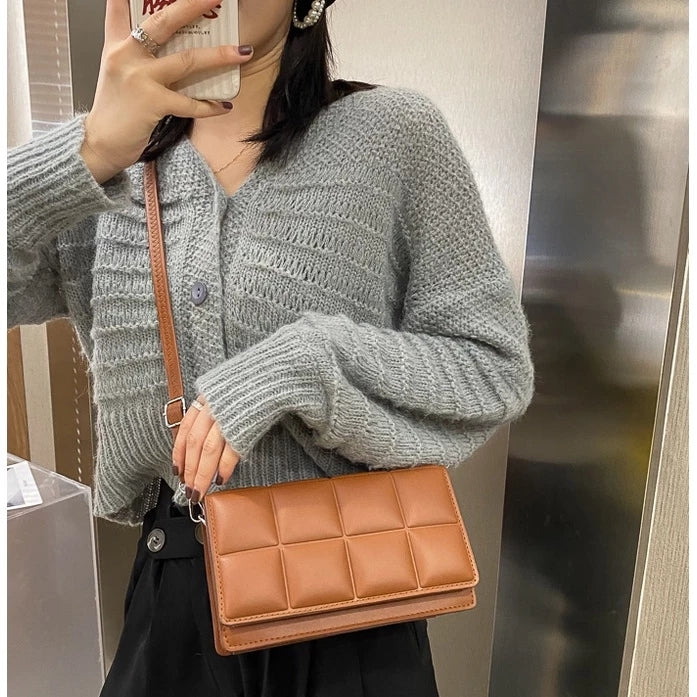 Korean Fashion Shoulder Sling Square Stripes Bag #2897